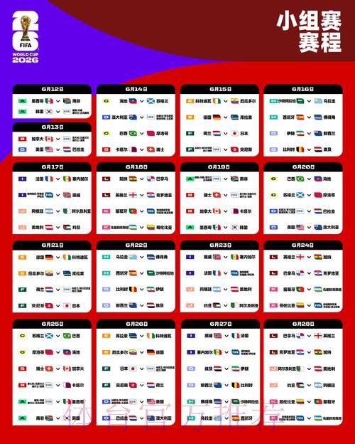 2026世界杯赛程高清版高清直播怎么看 2026世界杯赛程高清版高清直播怎么看